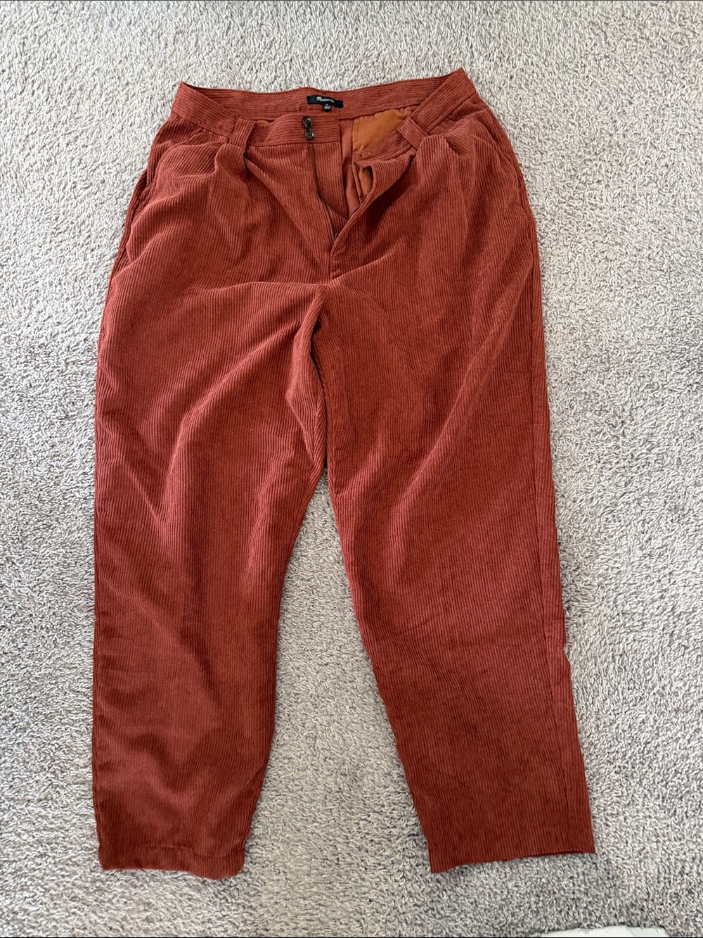 Madewell Red Corduroy Trousers